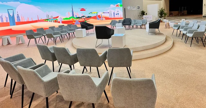 Evolution Furniture soft seating arranged for informal meetings during the GPCA Forum.