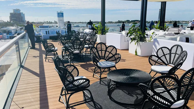 Designer lounge furniture creating elegant hospitality spaces for international events in Saudi Arabia