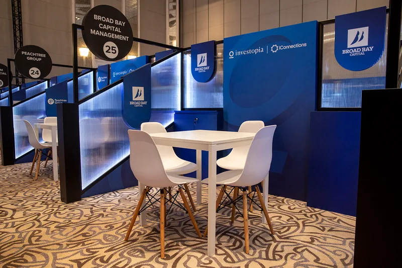 Refined hospitality furniture enhancing conference and networking environments throughout the venue.