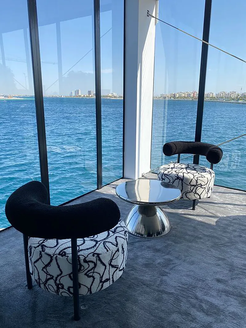 Comfortable hospitality furniture creating flexible social spaces for premium event guests in Jeddah.