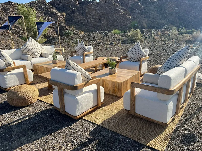 Premium lounge furniture creating elegant hospitality environments.
