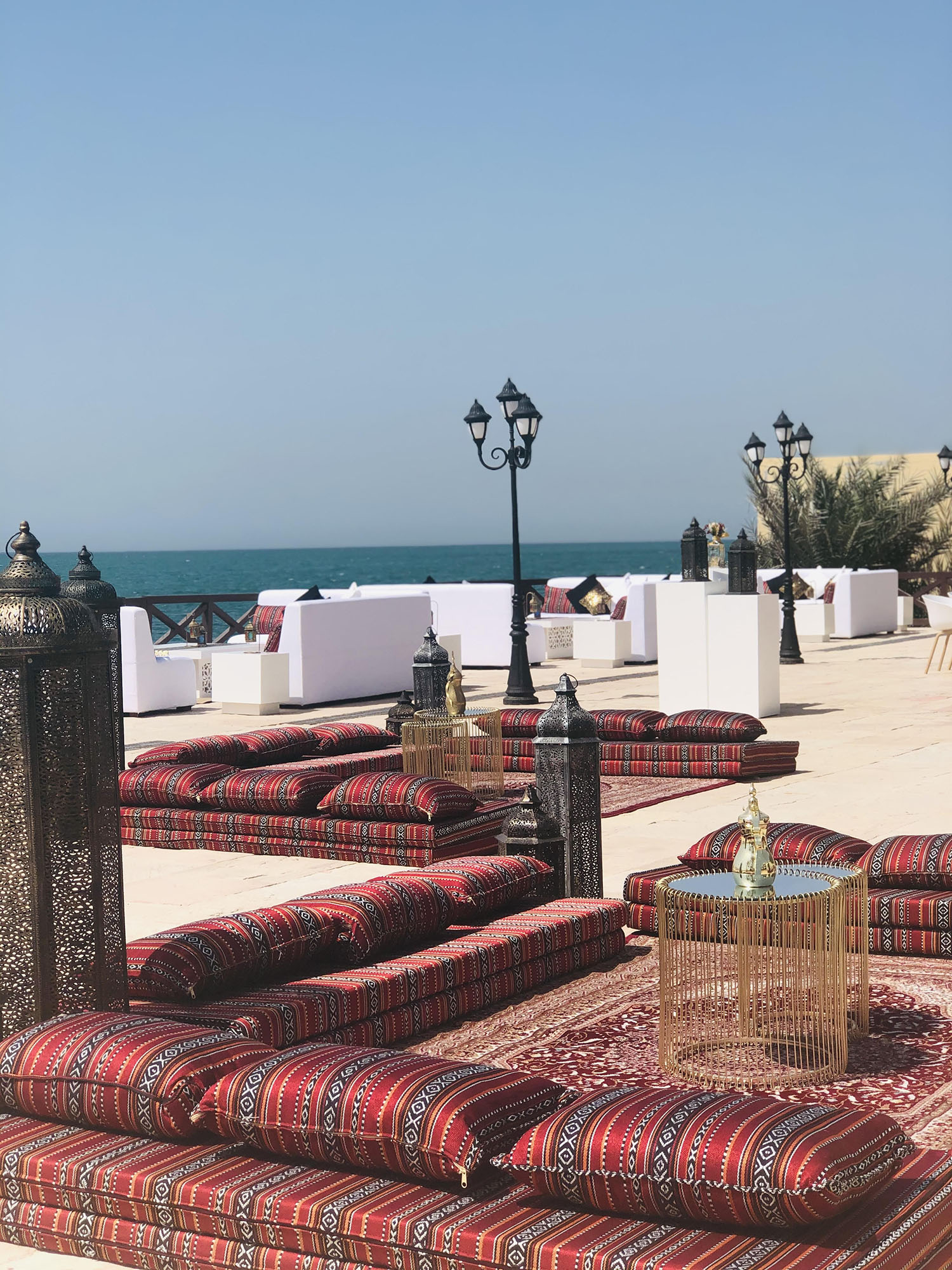 Luxury hospitality furniture creating a welcoming Iftar gathering.