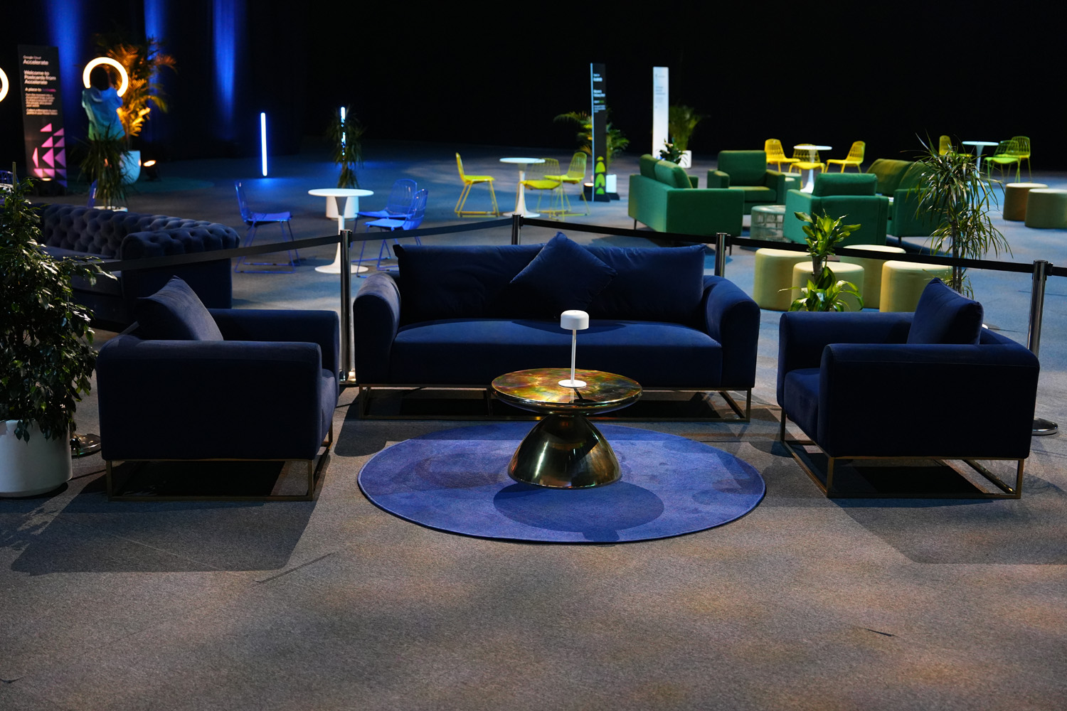 Evolution Furniture supplied contemporary hospitality furniture for a corporate event in Dubai.