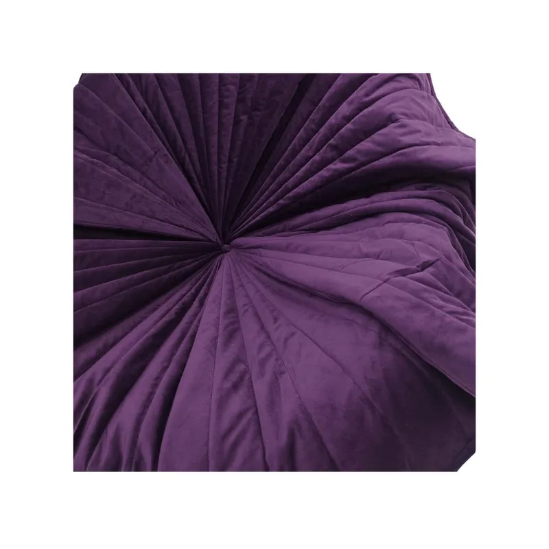 F-AC109-PR Bloom accent chair in purple velvet with gold base