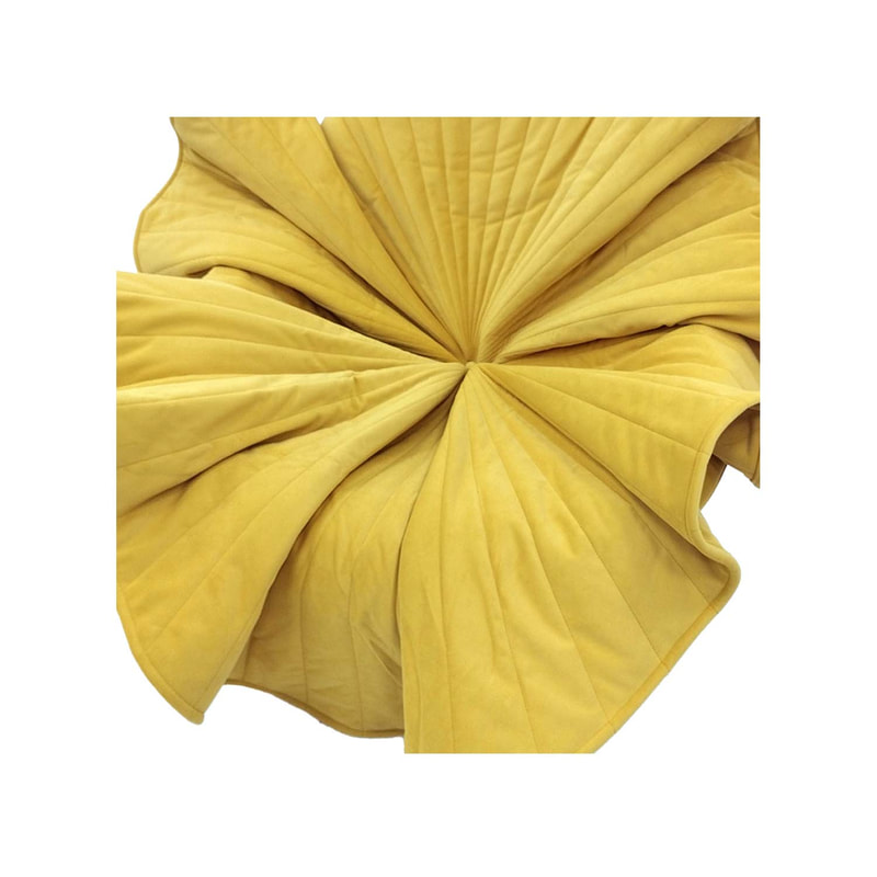 F-AC109-YL Bloom accent chair in yellow velvet with gold base