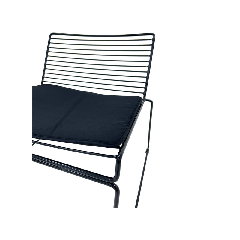 F-AC126-BL Isla accent chair with black metal frame
