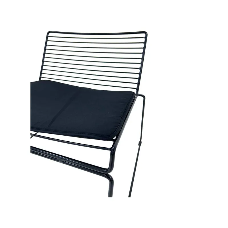 F-AC126-BL Isla accent chair with black metal frame