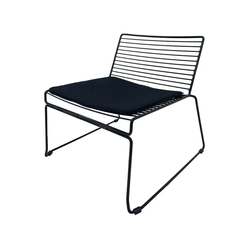 F-AC126-BL Isla accent chair with black metal frame