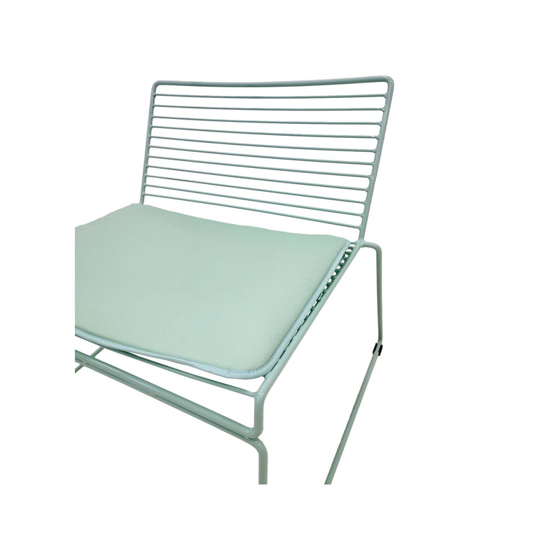 F-AC126-GM Isla accent chair with mint green metal frame