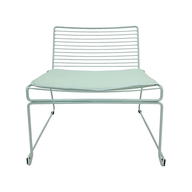 F-AC126-GM Isla accent chair with mint green metal frame