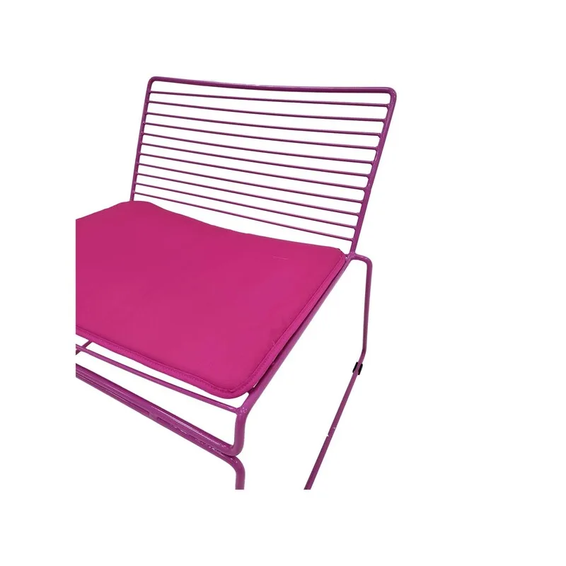 F-AC126-HP Isla accent chair with hot pink metal frame