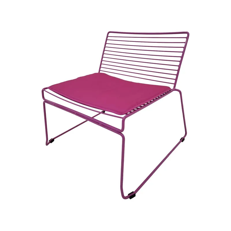 F-AC126-HP Isla accent chair with hot pink metal frame