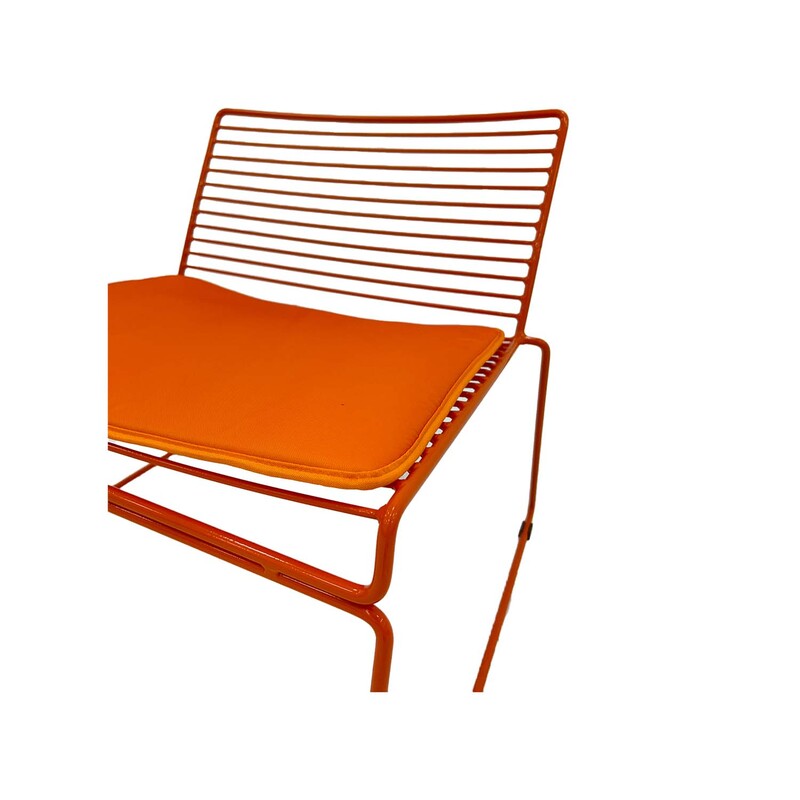 F-AC126-OR Isla accent chair with orange metal frame
