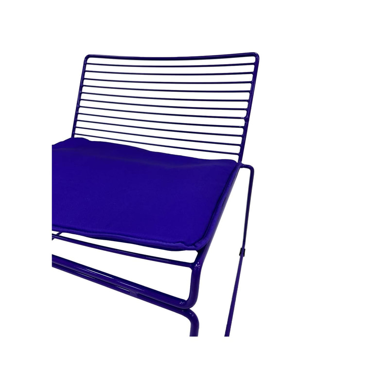 F-AC126-PR Isla accent chair with purple metal frame