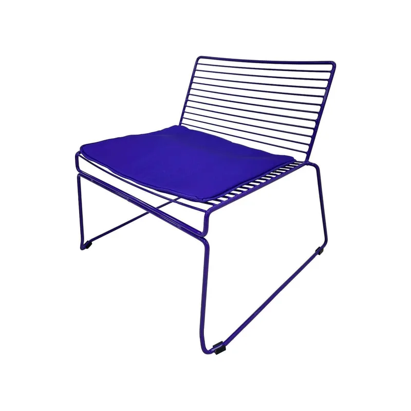 F-AC126-PR Isla accent chair with purple metal frame