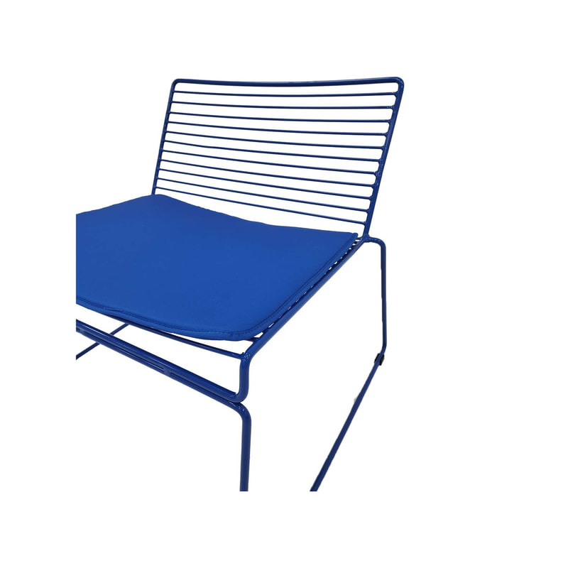 F-AC126-RB Isla accent chair with royal blue metal frame