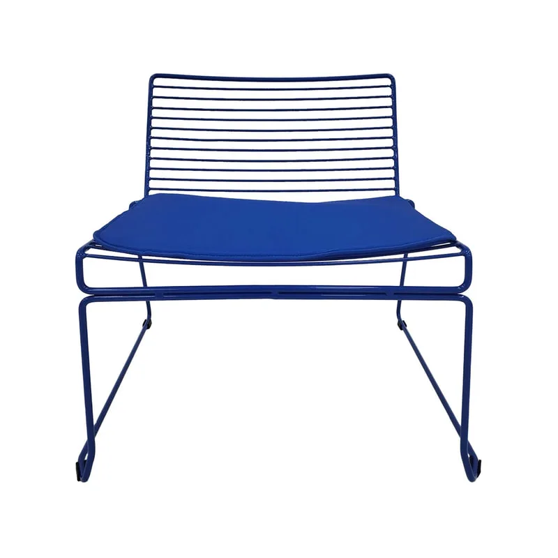 F-AC126-RB Isla accent chair with royal blue metal frame