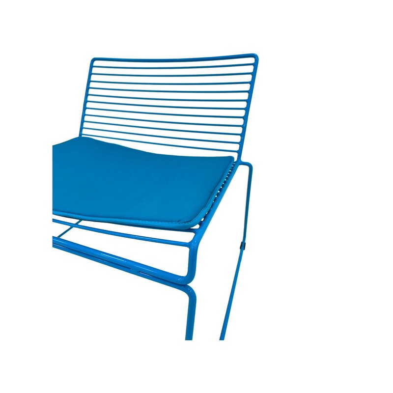 F-AC126-TQ Isla accent chair with turquoise metal frame