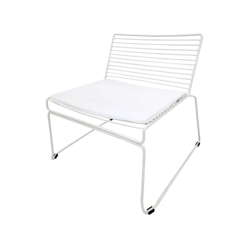 F-AC126-WH Isla accent chair with white metal frame