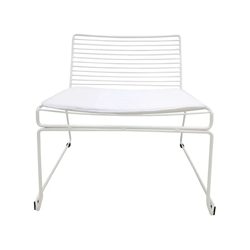 F-AC126-WH Isla accent chair with white metal frame