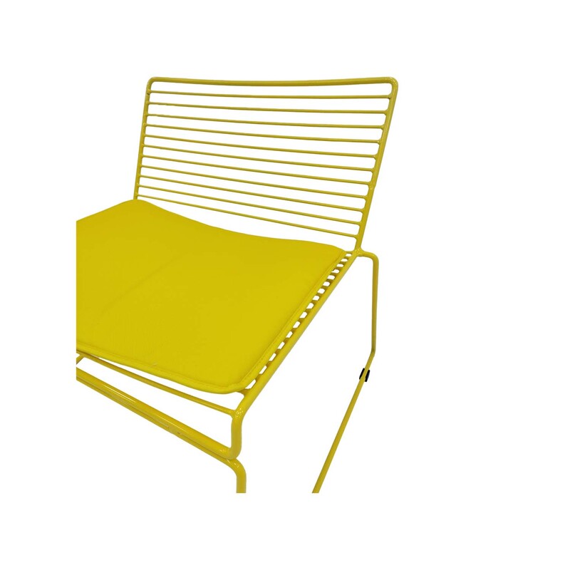 F-AC126-YL Isla accent chair with yellow metal frame