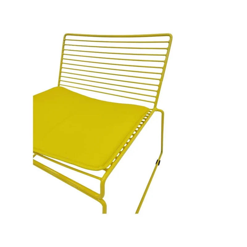 F-AC126-YL Isla accent chair with yellow metal frame