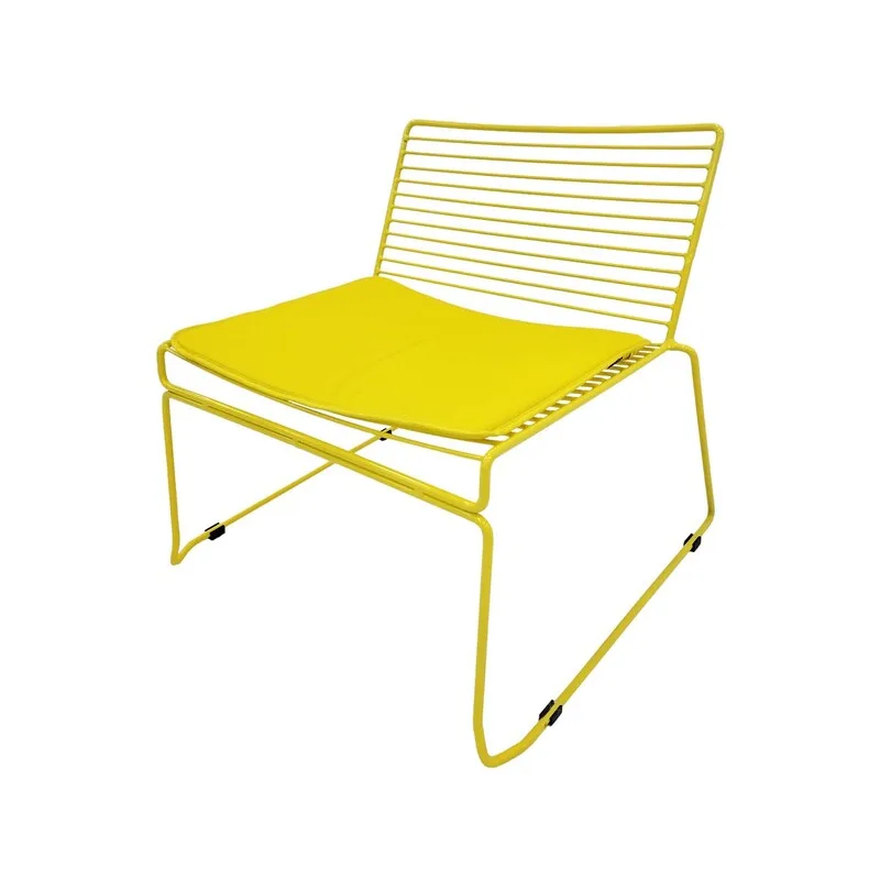 F-AC126-YL Isla accent chair with yellow metal frame