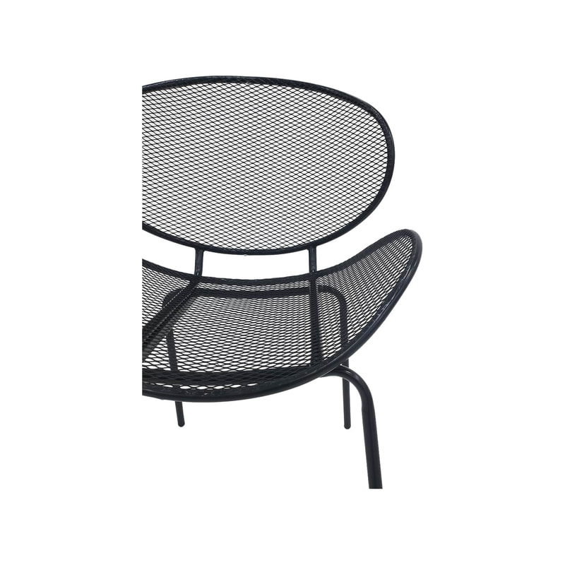 F-AC127-BL Morgan accent chair with black metal frame