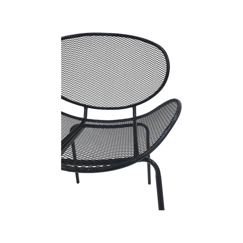 F-AC127-BL Morgan accent chair with black metal frame