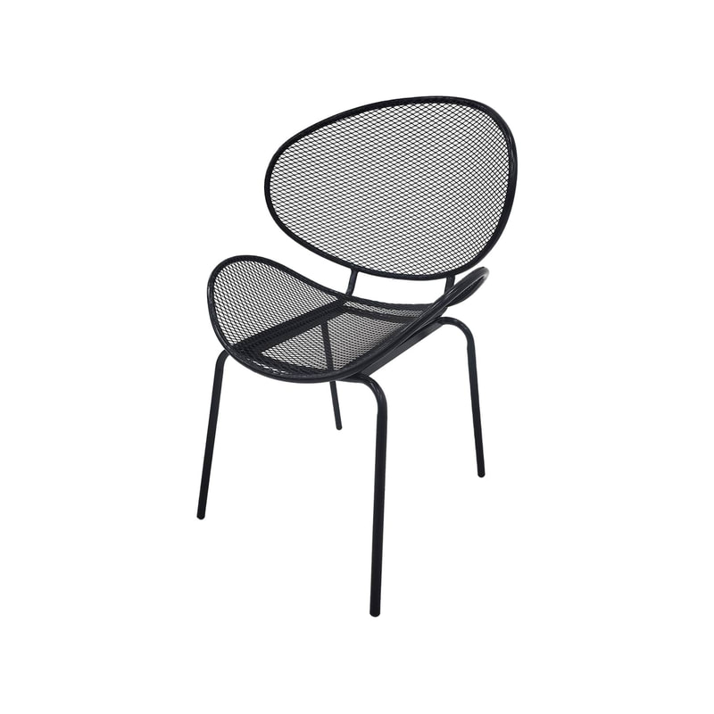 F-AC127-BL Morgan accent chair with black metal frame