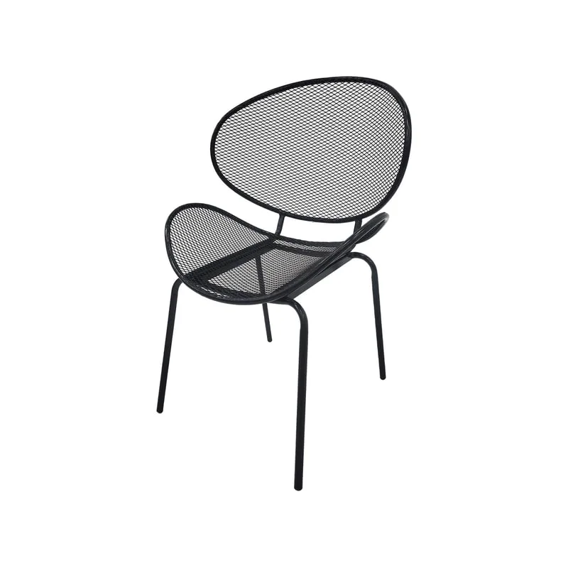 F-AC127-BL Morgan accent chair with black metal frame