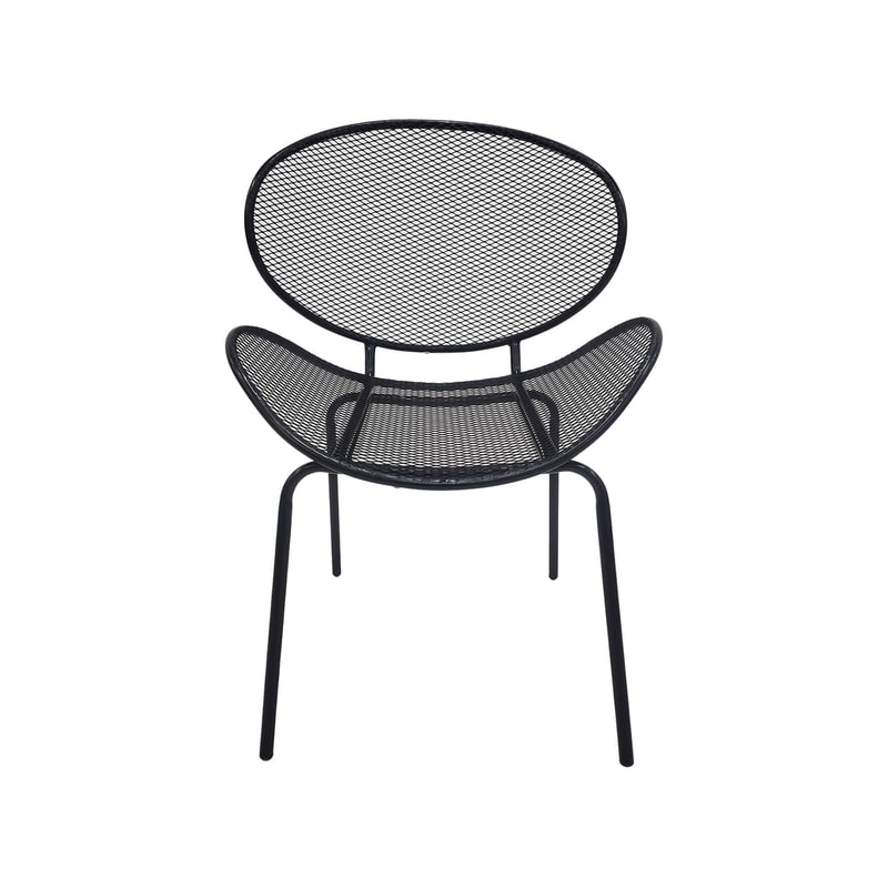 F-AC127-BL Morgan accent chair with black metal frame