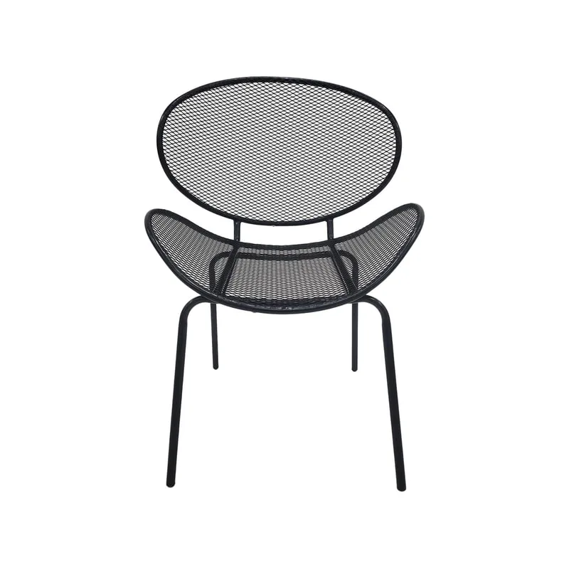 F-AC127-BL Morgan accent chair with black metal frame