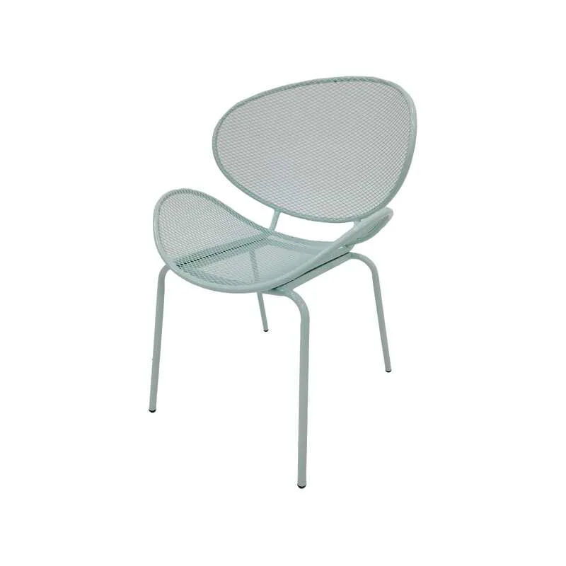 F-AC127-GM Morgan accent chair with mint green metal frame