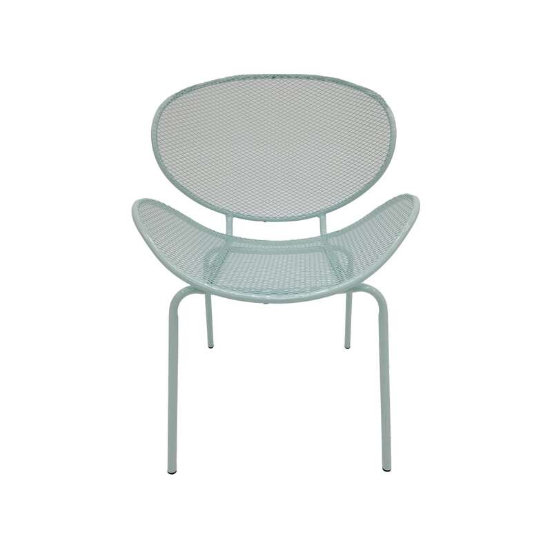 F-AC127-GM Morgan accent chair with mint green metal frame
