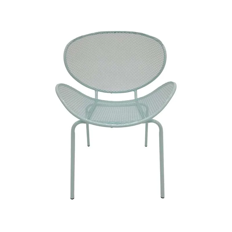 F-AC127-GM Morgan accent chair with mint green metal frame