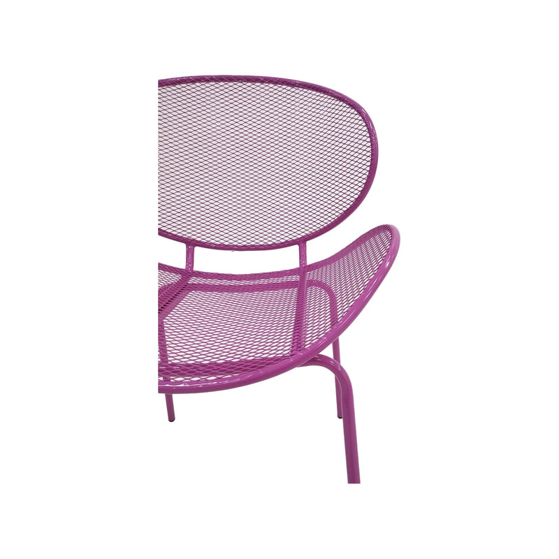 F-AC127-HP Morgan accent chair with hot pink metal frame