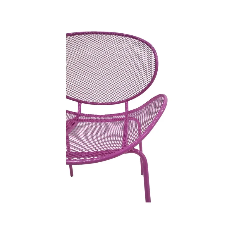 F-AC127-HP Morgan accent chair with hot pink metal frame