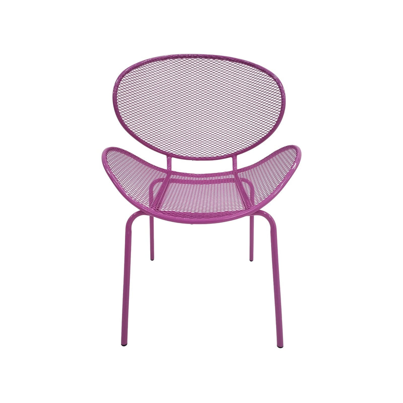 F-AC127-HP Morgan accent chair with hot pink metal frame
