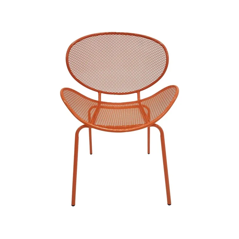 F-AC127-OR Morgan accent chair with orange metal frame