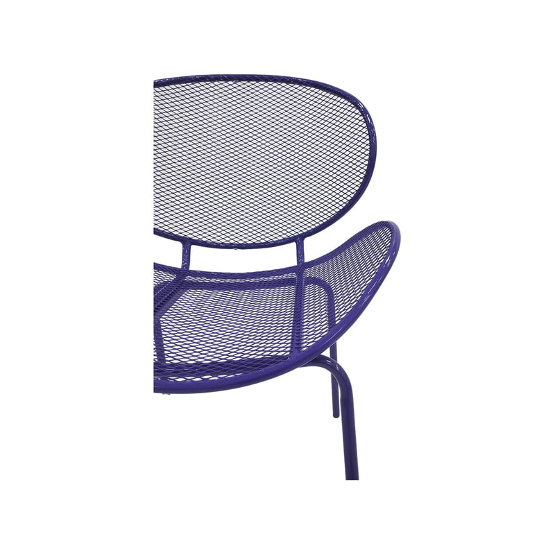 F-AC127-PR Morgan accent chair with purple metal frame