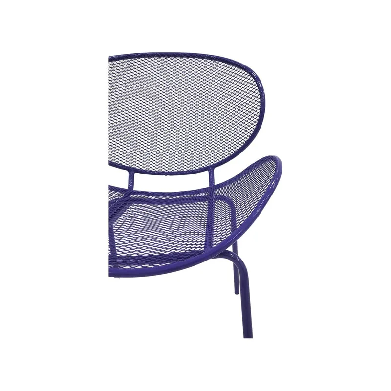 F-AC127-PR Morgan accent chair with purple metal frame