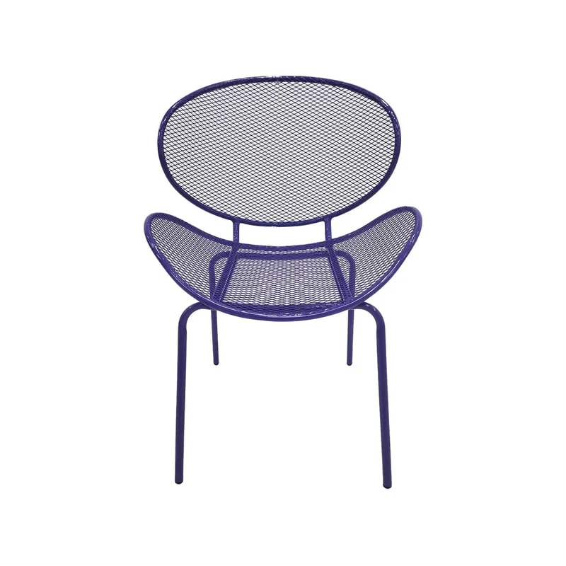 F-AC127-PR Morgan accent chair with purple metal frame