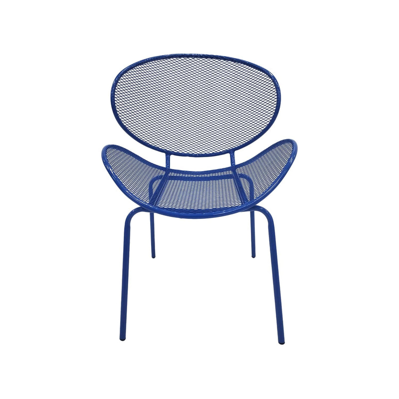 F-AC127-RB Morgan accent chair with royal blue metal frame