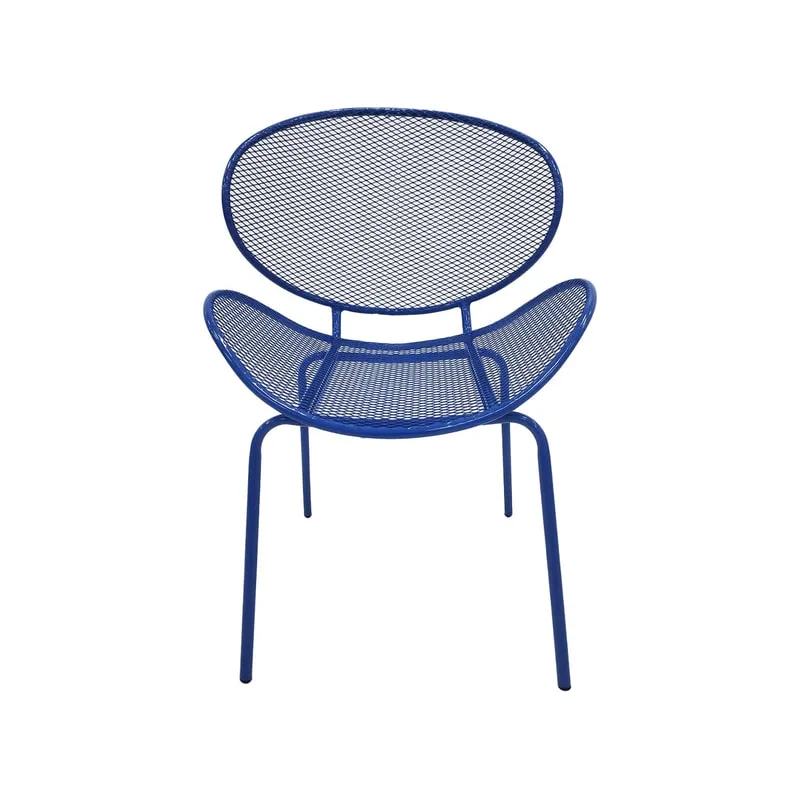 F-AC127-RB Morgan accent chair with royal blue metal frame