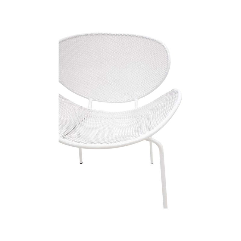 F-AC127-WH Morgan accent chair with white metal frame