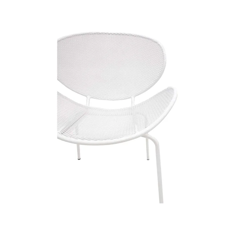 F-AC127-WH Morgan accent chair with white metal frame