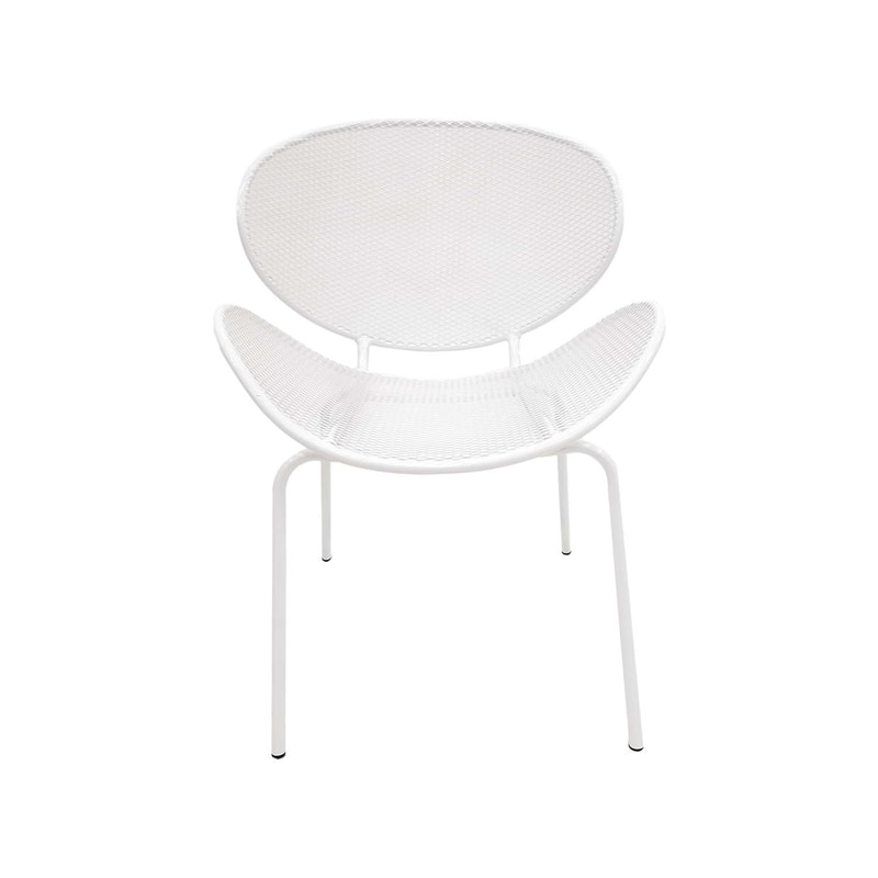 F-AC127-WH Morgan accent chair with white metal frame