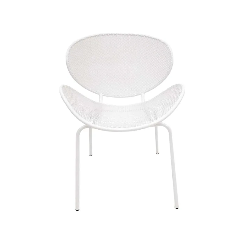 F-AC127-WH Morgan accent chair with white metal frame