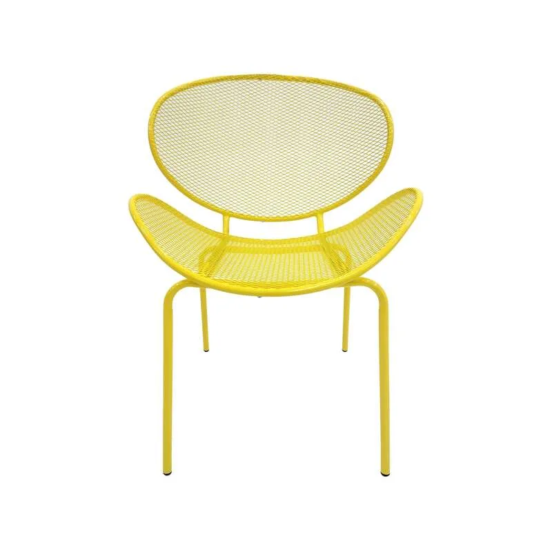 F-AC127-YL Morgan accent chair with yellow metal frame